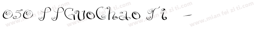 050 SSGuoChao Ti 字体字体转换